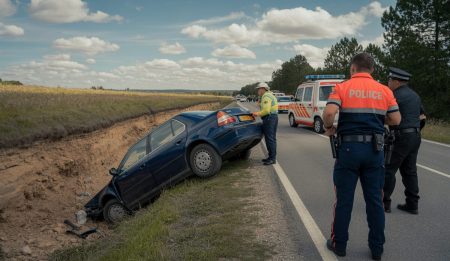 Unfall bei Son Servera: Baby überlebt unverletzt Unfall in Son Servera: Polizei und Rettungskräfte am Unfallort