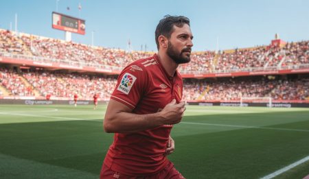 Vedat Muriqi beeindruckt mit bestem Start beim Real Mallorca Vedat Muriqi während eines Spiels von Real Mallorca