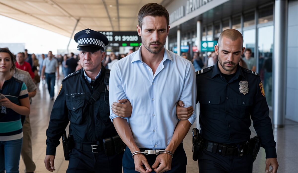 Verhaftung eines deutschen Betrügers am Flughafen Palma durch die spanische Polizei