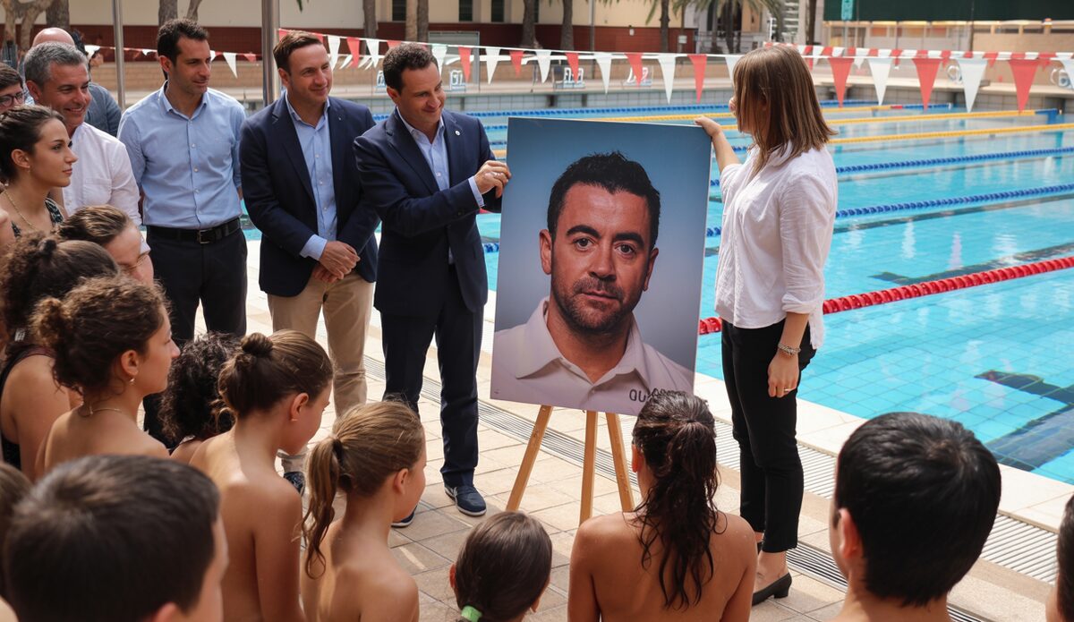 Xavi Torres Ehrung in der Schwimmhalle Sant Jordi in Palma de Mallorca