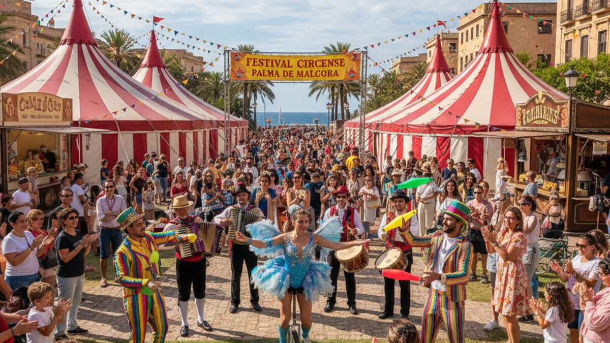 Zirkusfestival Palma Circ 2025 in Palma mit Zirkuszelten und Künstlern