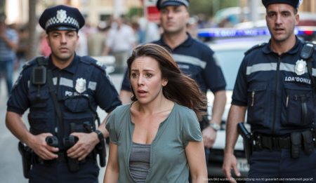 Drohung in Palma: Junge Frau mit Messer bedroht Polizeiintervention in Palma de Mallorca mit beteiligter Frau