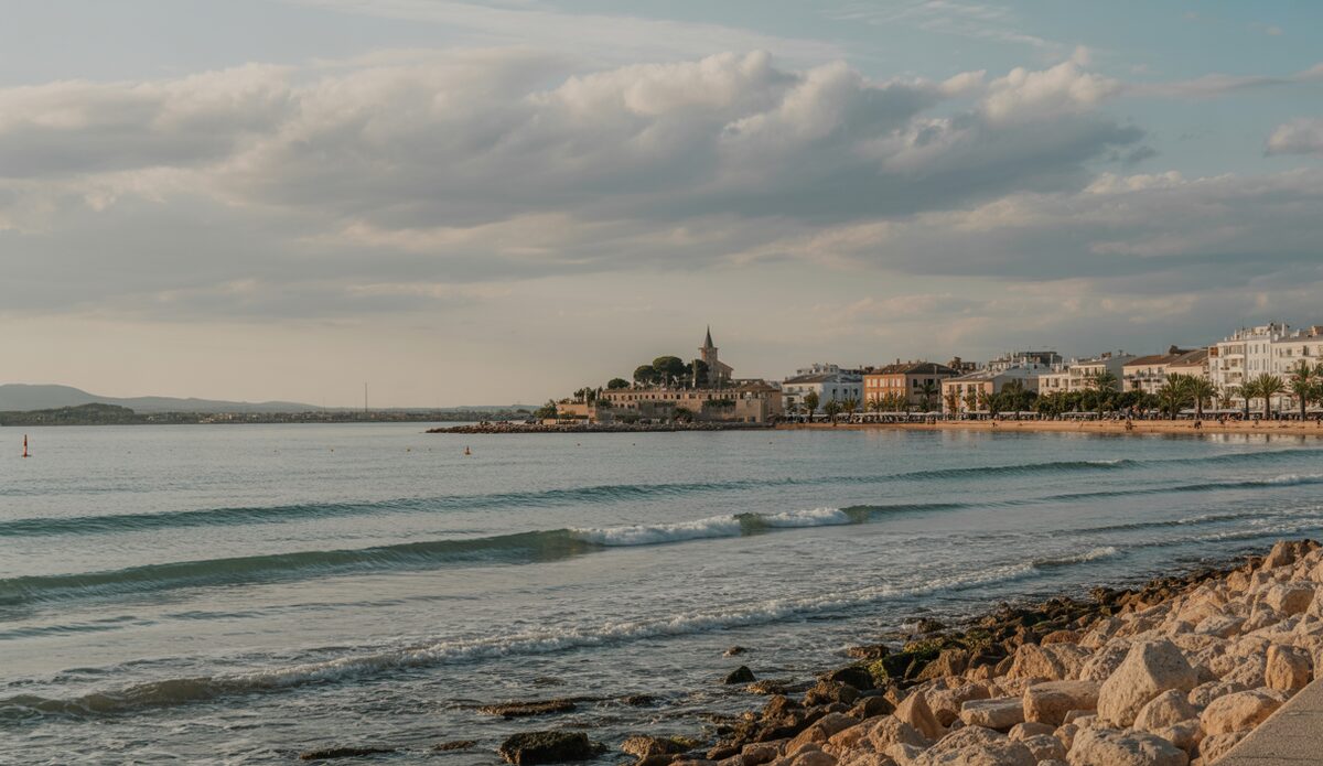 Bewölkter Himmel über Alcúdia mit milden Temperaturen