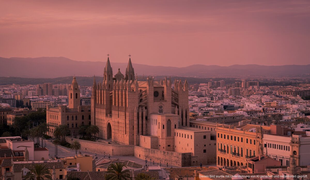 Veränderungen bei Bahnverbindungen und Restaurantstrafe auf Mallorca Calima über Palma de Mallorcas Skyline