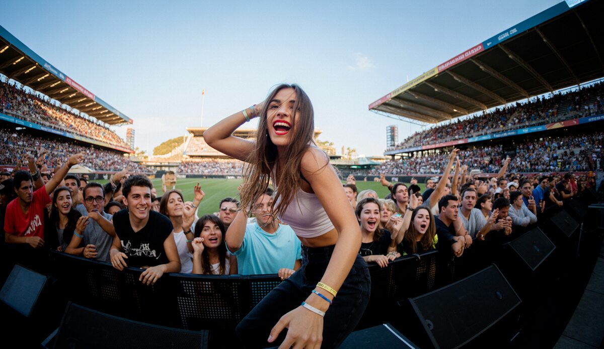 Daniela Blasco bei ihrer beeindruckenden Performance im Son Moix Stadion in Palma de Mallorca