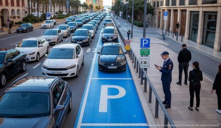 Digitales Parksystem ersetzt Aufkleber in Palma de Mallorca Digitales Parksystem in Palma de Mallorca: Fahrzeuge in blauer Zone