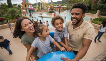 Mallorca’s Family-Friendly Touring Experience Wiederbelebt Familie genießt Attraktionen im Katmandu Park auf Mallorca