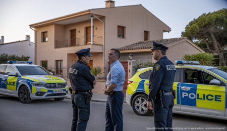Reinigungskraft auf Mallorca für Diebstahl von Schmuck verhaftet Polizeieinsatz vor einem Wohnhaus auf Mallorca im Zusammenhang mit einem Schmuckdiebstahl