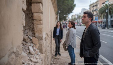 Gefahr durch einsturzgefährdete Mauer in Palma erkannt Einsturzgefährdete Mauer am Passeig Marratxí in Palma