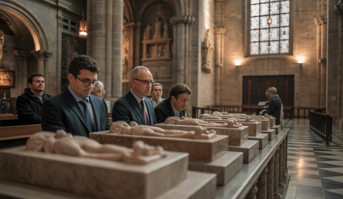 Historische Gräber in Palmas Kathedrale mit sakraler Architektur