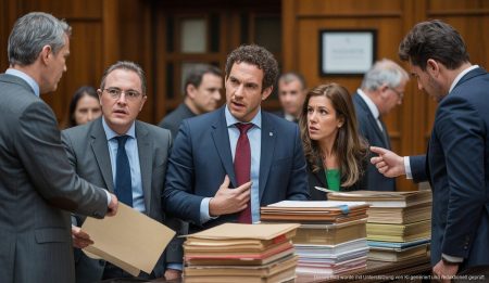 Juzgados in Palma kämpft mit Überlastung und Reformproblemen Innenansicht eines überlasteten Gerichtsgebäudes in Palma de Mallorca.