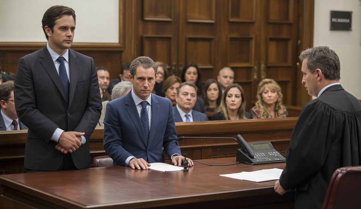 Gerichtsszene in Mallorca während einer Verhandlung