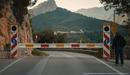 Motorhomes in Sóller: Höhenbeschränkungen nach Anwohnerprotesten Höhenbeschränkungsbarriere in Sóller für Wohnmobile