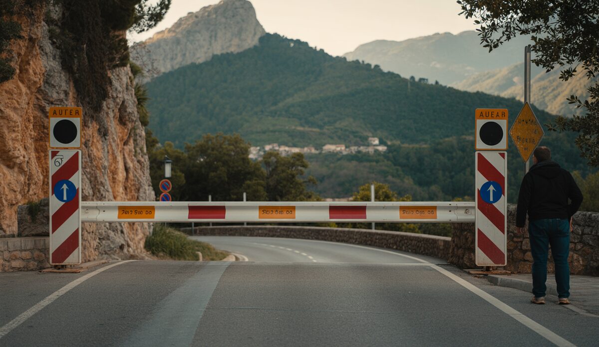 Höhenbeschränkungsbarriere in Sóller für Wohnmobile