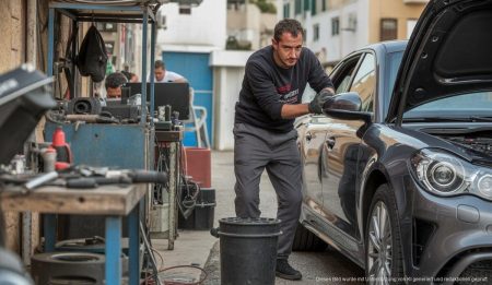 Illegale Autowerkstatt in Llucmajor betrügt Porsche-Besitzer Aufnahme einer mechanischen Werkstatt in Llucmajor mit einem Porsche