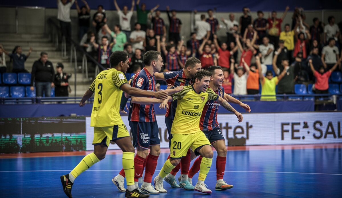 Illes Balears Palma Futsal Spieler im Spiel gegen FC Semey