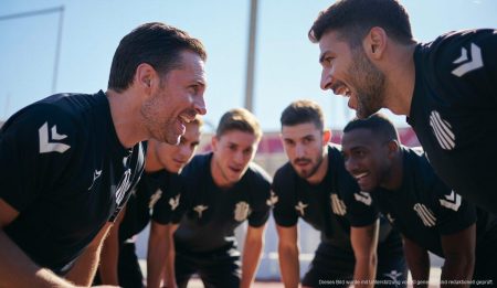 Antonio Vadillo bei einer Teambesprechung im Son Moix Stadion
