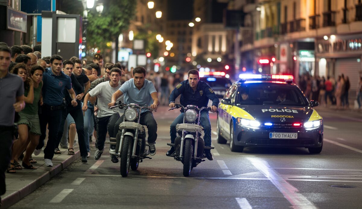 Jugendliche verursachen Motorrad-Chaos in Palma Polizeieinsatz gegen Jugendliche in Palma de Mallorca mit Motorrädern