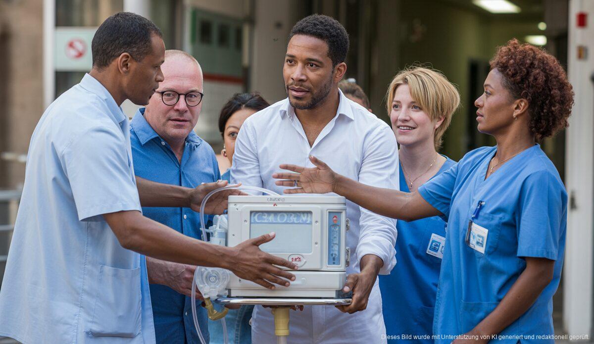 Pablo Ebanks spendet ECMO-Maschine an Krankenhaus auf Mallorca.