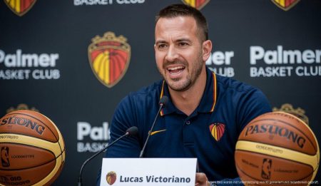 Lucas Victoriano bei der Ankündigung als neuer Trainer von Palmer Basket Palma