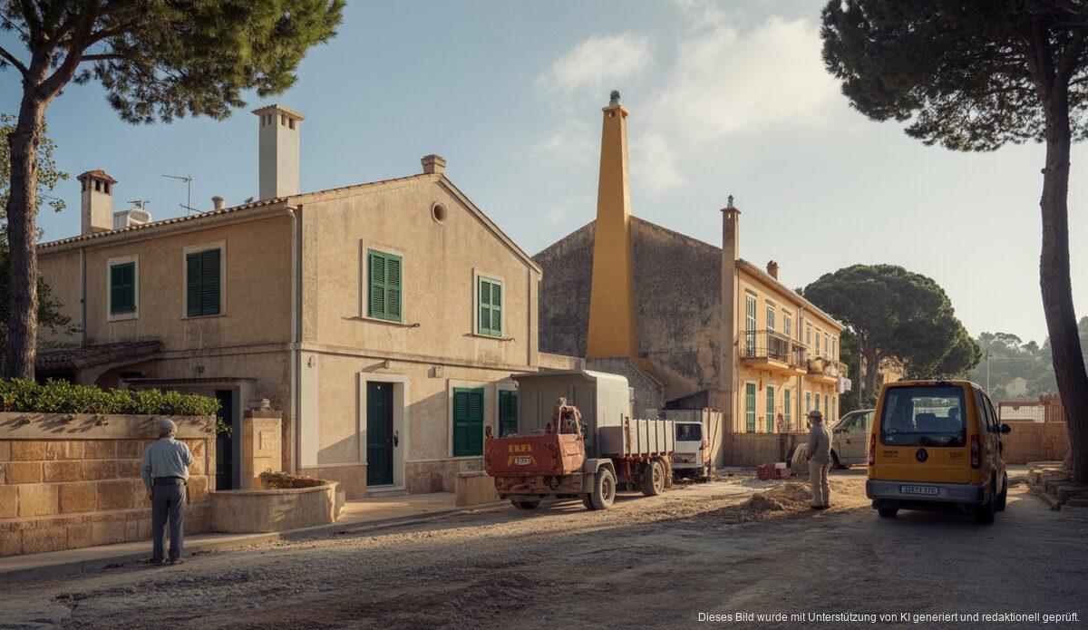 Neubesinnung auf Mallorcas Architekturgeschichte: Luxus-Chalets im Poblat Historische Bungalows im Poblat von Alcúdia während der Renovierung