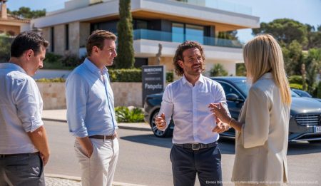 Luxusimmobilienmarkt auf Mallorca: Barzahlung oder Finanzierung? Luxusimmobilie auf Mallorca mit potenziellen Käufern