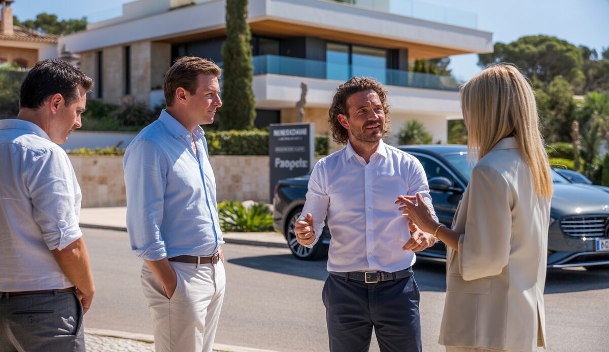 Luxusimmobilienmarkt auf Mallorca: Barzahlung oder Finanzierung? Luxusimmobilie auf Mallorca mit potenziellen Käufern