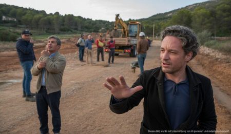 Mallorca erweitert Bauland: Kontroverses Dekret beschlossen Wohnungsbau auf ländlichem Gebiet in Mallorca mit Bauarbeitern