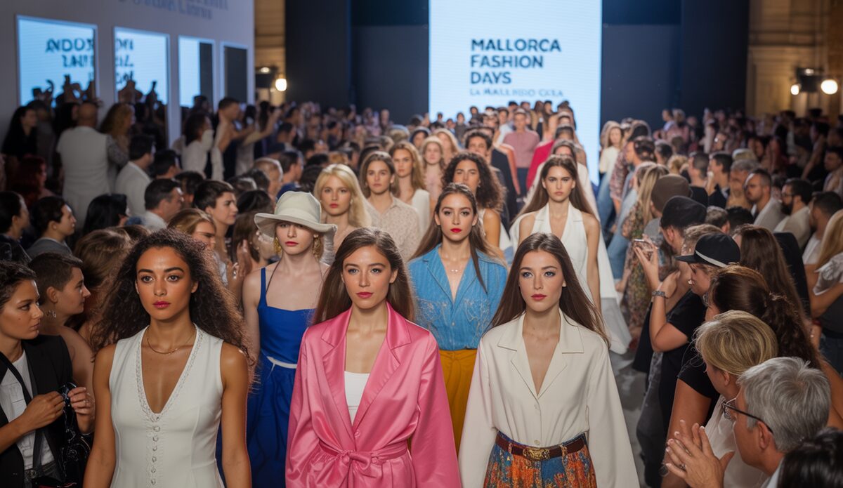 Models auf dem Laufsteg während der Mallorca Fashion Days im Centro Cultural La Misericordia in Palma.