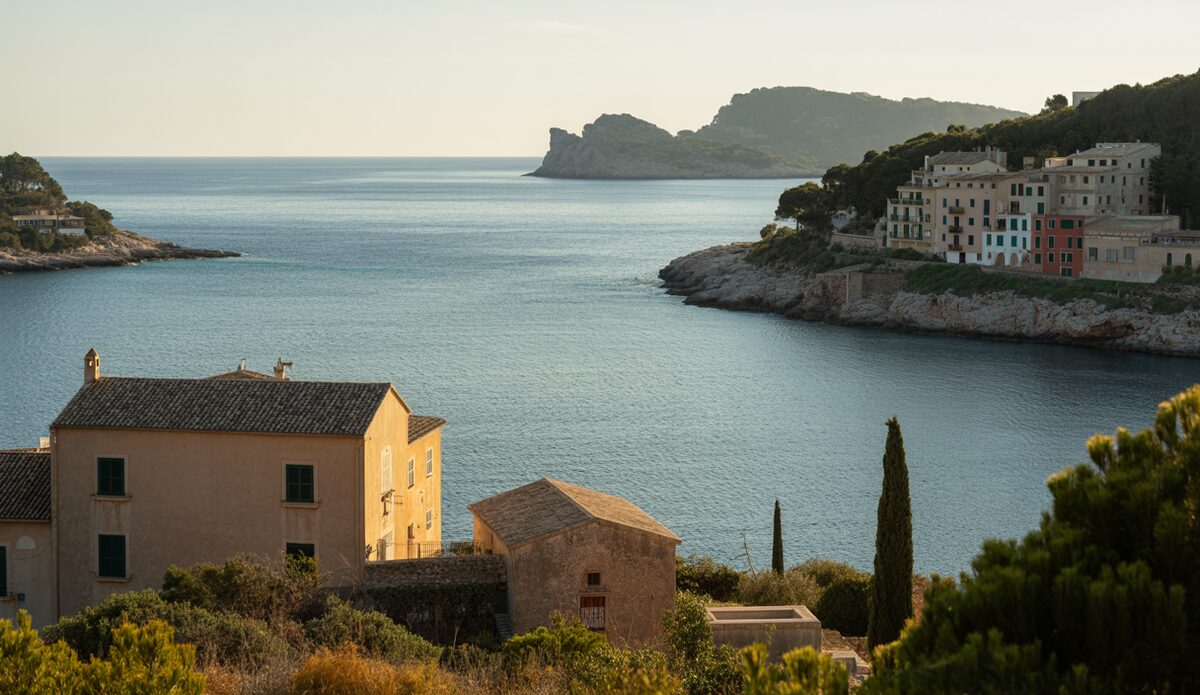 Ruhige Küstenlandschaft von Mallorca.