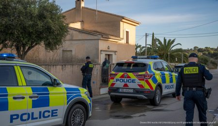 Rätselhafte Umstände bei Tod einer 90-jährigen Frau in Manacor Polizeiuntersuchung in Manacor bei Haus einer älteren Frau
