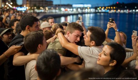 Halloween-Krawalle in Alcúdia: Massenschlägerei schockiert Puerto Halloween-Massenschlägerei am Hafen von Alcúdia mit Jugendlichen in Aktion.
