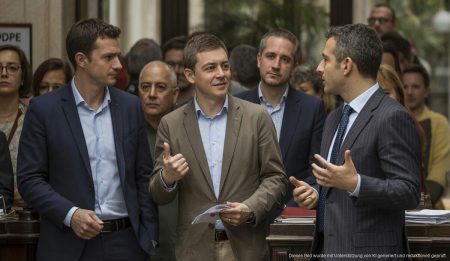 Zukunft von Més per Palma: Neue Kandidaten gesucht Neus Truyol und Miquel Àngel Contreras bei politischer Besprechung in Palma de Mallorca