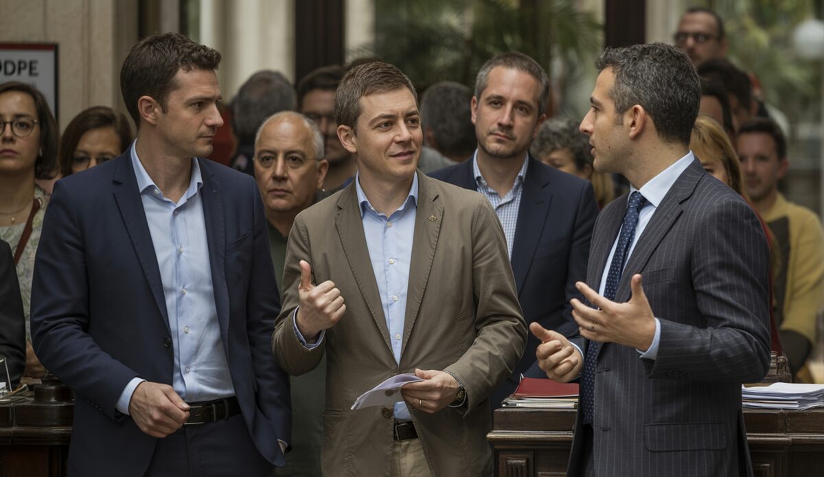 Neus Truyol und Miquel Àngel Contreras bei politischer Besprechung in Palma de Mallorca