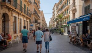 Mietnachfrage in Palma de Mallorca: Die begehrtesten Orte Straßenszene in Palma de Mallorca mit hoher Nachfrage nach Mietwohnungen.