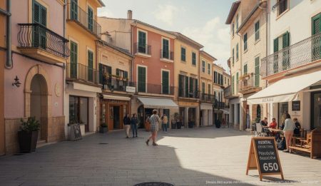 Wohnungskrise in Mallorca: Mietpreise erreichen Rekordhöhen Mietpreise steigen in Bunyola auf Mallorca mit Blick auf den Platz