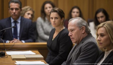 Ein alter Mann in einem Gerichtssaal, der des Mordversuchs beschuldigt wird, Palma de Mallorca