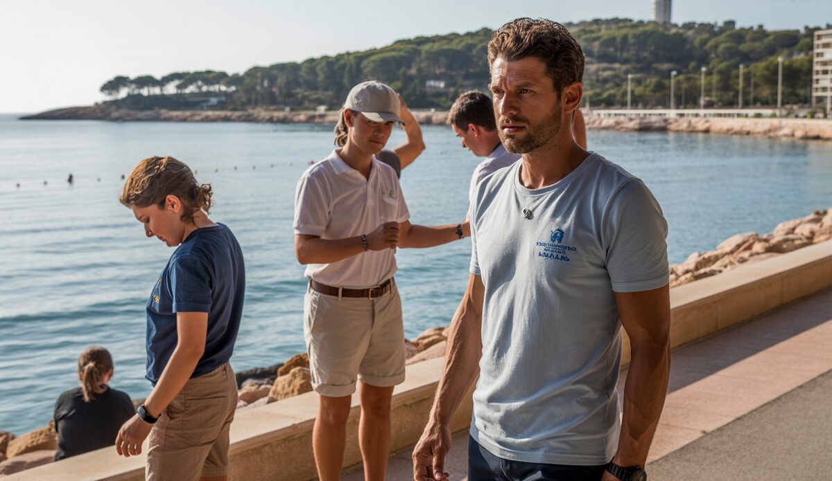 Paseo Marítimo in Magalluf mit neuen Dünen und Menschen am Strand