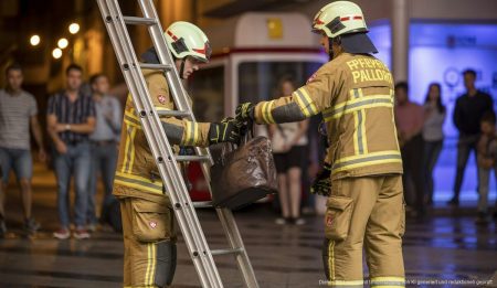 Nächtlicher Feuerwehreinsatz am Paseo Mallorca wegen Handtasche Nächtlicher Feuerwehreinsatz am Paseo Mallorca in Palma de Mallorca