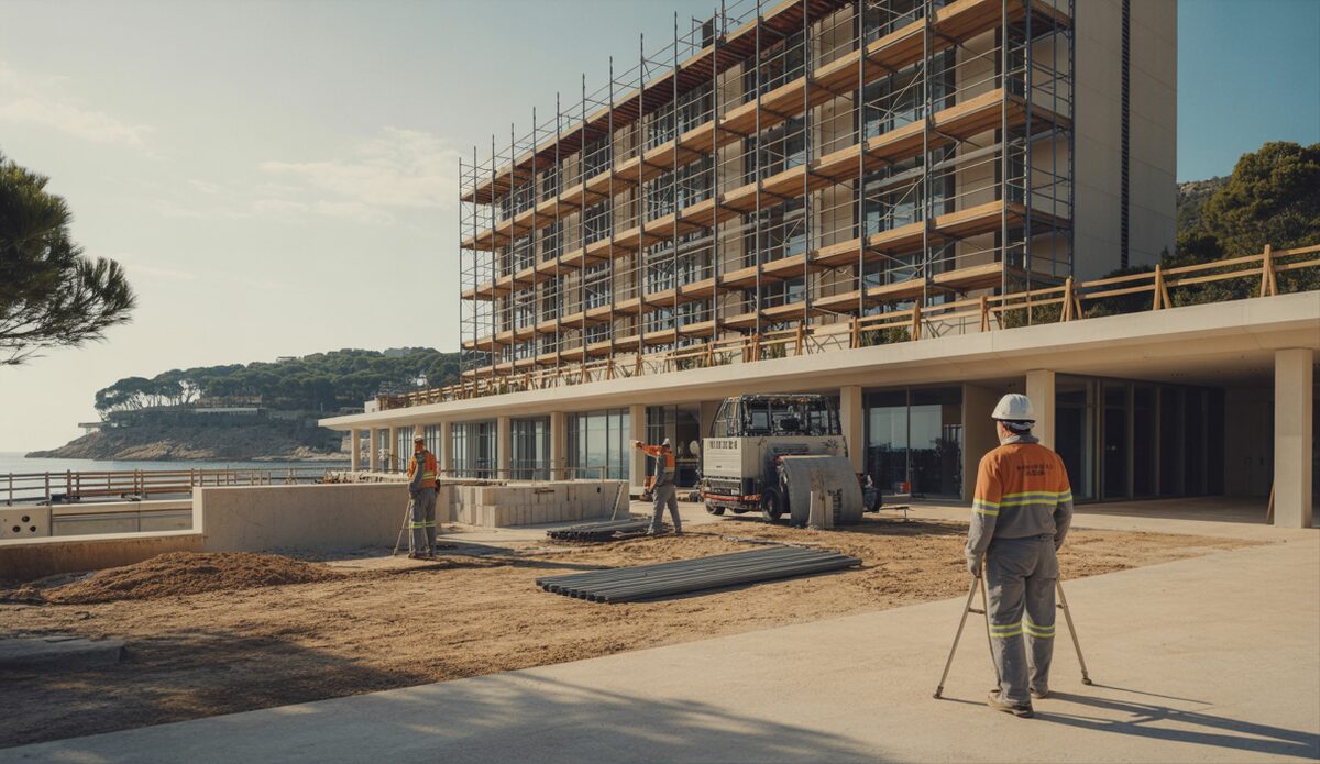 Baustelle für neue Hotelprojekte in Calvià, Mallorca