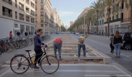 Neuer Radweg in Palma: Veränderungen für die Restaurantmeile Bauarbeiten für Radweg in Palma an der Straße 31. Dezember