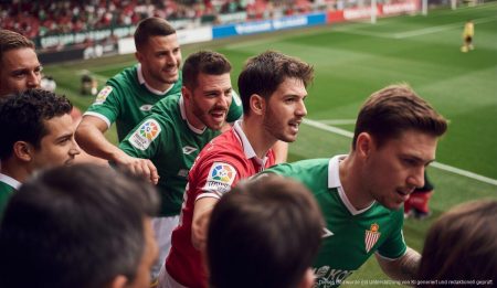 Spielszene zwischen RCD Mallorca und Real Betis mit Spielern in Aktion