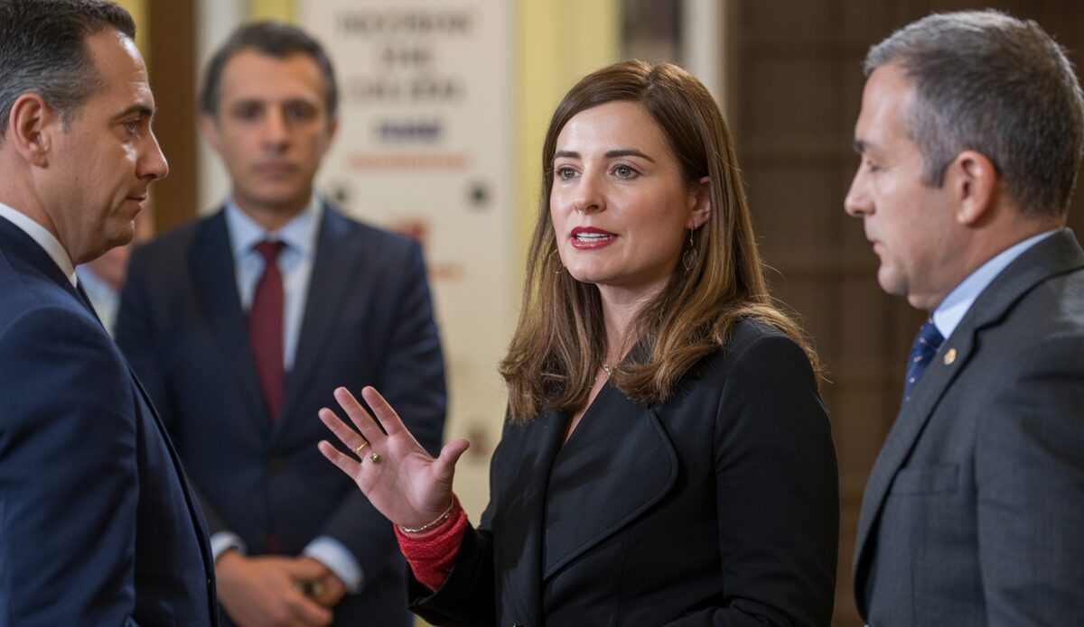 Núria Garcia während ihrer Amtseinführung als Bürgermeisterin von Capdepera