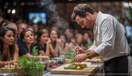 Pablo Izquierdo bei der Zubereitung veganer Gerichte beim Wettbewerb in Palma