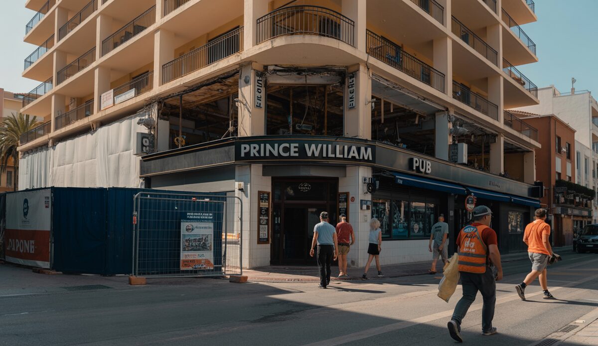 Das Prince William Pub bleibt bei Abrissarbeiten in Magaluf unversehrt