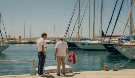 Rechtsstreit um den Real Club Náutico de Palma entschieden Real Club Náutico de Palma in Palma mit Yachten und dem Mittelmeer als Kulisse.