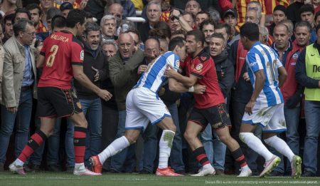 Real Mallorca in großer Krise: Trainer Arrasate unter Druck Spiel zwischen Real Mallorca in roten Trikots und Getafe in blauen Trikots