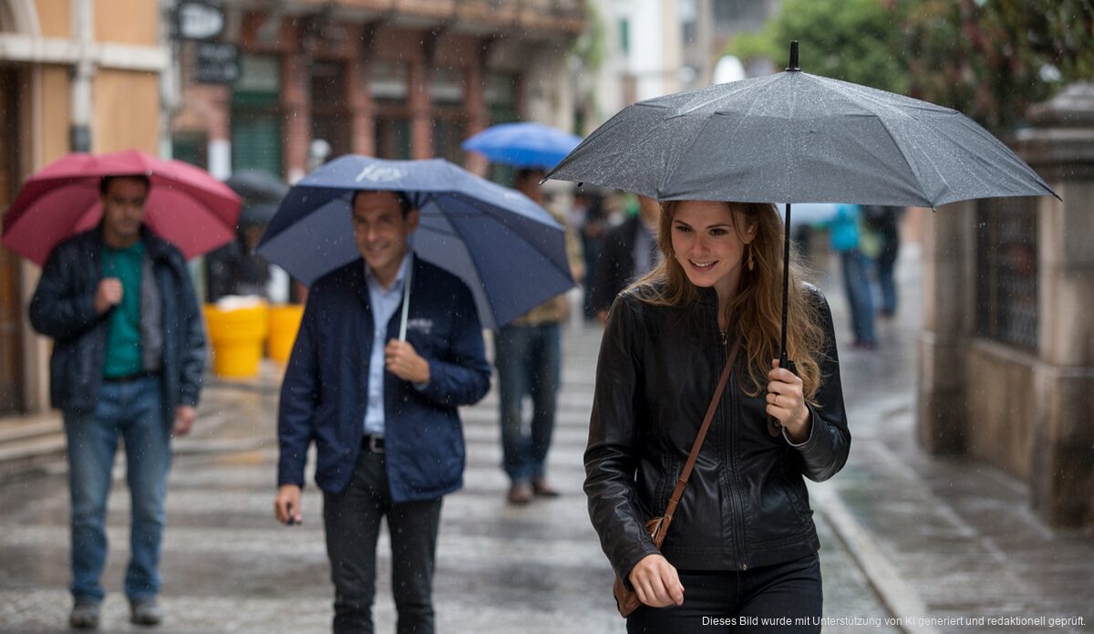 Regen in Sóller, Novemberwetter auf Mallorca mit regnerischer Stimmung.