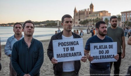 Konflikt um Reinigung der Platja de Palma eskaliert Reinigungskräfte protestieren an der Platja de Palma gegen die Stadtverwaltung