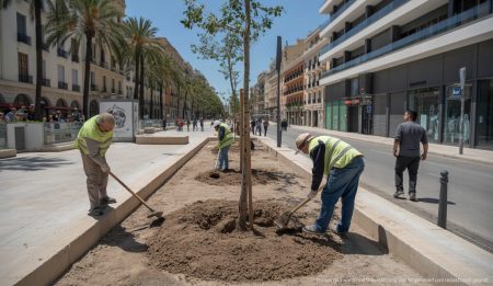 Renovierung der Plaza Gomila und Avenida Joan Miró in Palma.